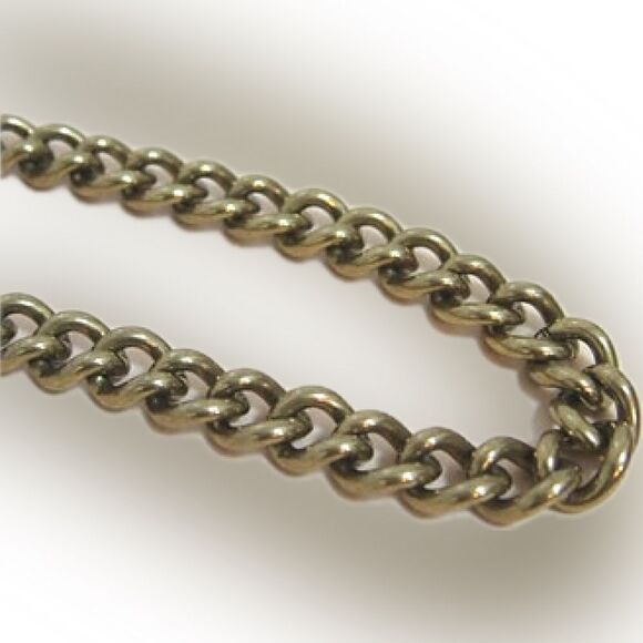 Ralph Lauren * Polished Brass Link Lock Charm Dog Collar Necklace/Bracelet/Belt - Picture 8 of 16